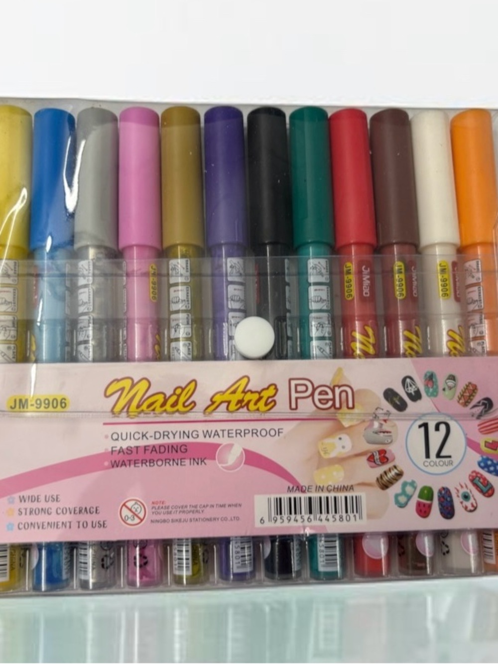 Nail Art Pen Set - 12 Color Assorted Nail Polish Pens